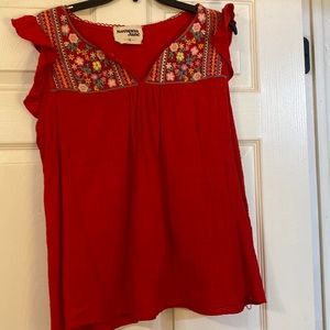 Embroidered savanna Jane top.